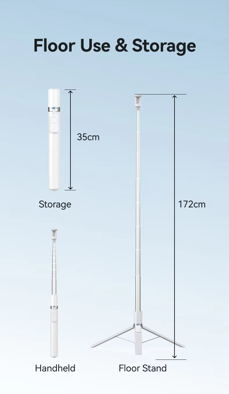 LS-504 1.7m Tripod Selfie Stick – Extendable Bluetooth Remote for Photography & Vlogging detail 12