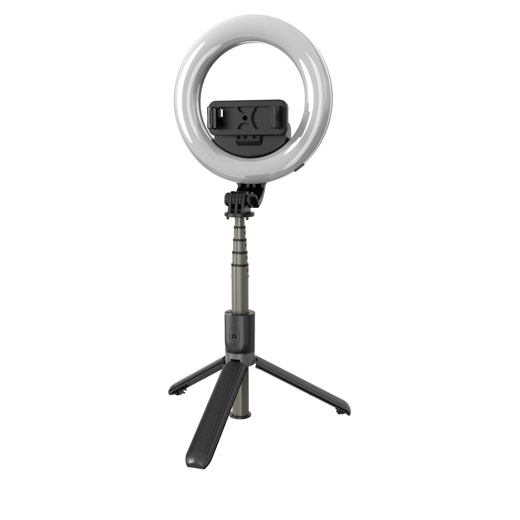 LS-501 Live-Streaming Selfie Stick – Fill Light + 1200mAh Battery for Mobile Broadcasting l07三脚架 (3)
