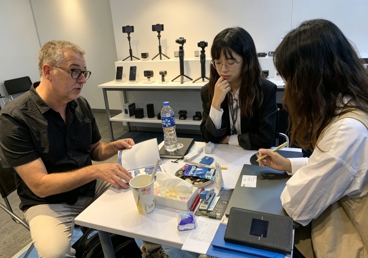 PUNCHIT team discussing with client