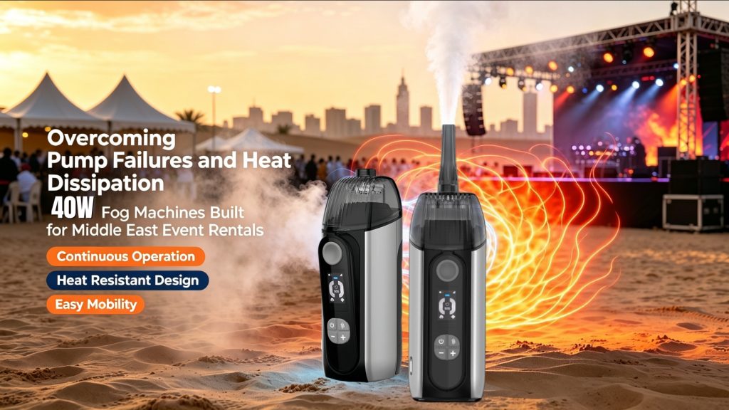 Wholesale Low Lying Fog Machine: Overcoming Pump Failures and Heat Dissipation in Middle East Event Rentals 40w fog machine