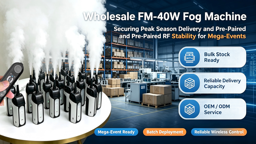 Wholesale FM-40W Fog Machine: Securing Peak Season Delivery and Pre-Paired RF Stability for Mega-Events wholesale fog machine punchit
